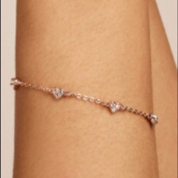NWT TED BAKER Rose Gold Neleaha Nano Heart Charm Bracelet - Picture 3 of 3